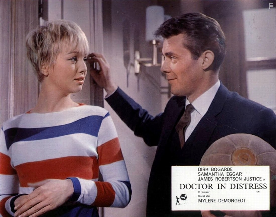 Dirk Bogarde and Myl?ne Demongeot in Doctor in Distress (1963)