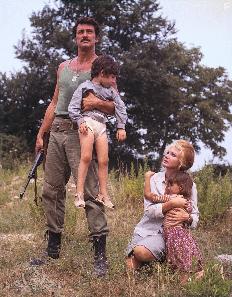 Rock Hudson and Sylva Koscina in Hornets' Nest (1970)