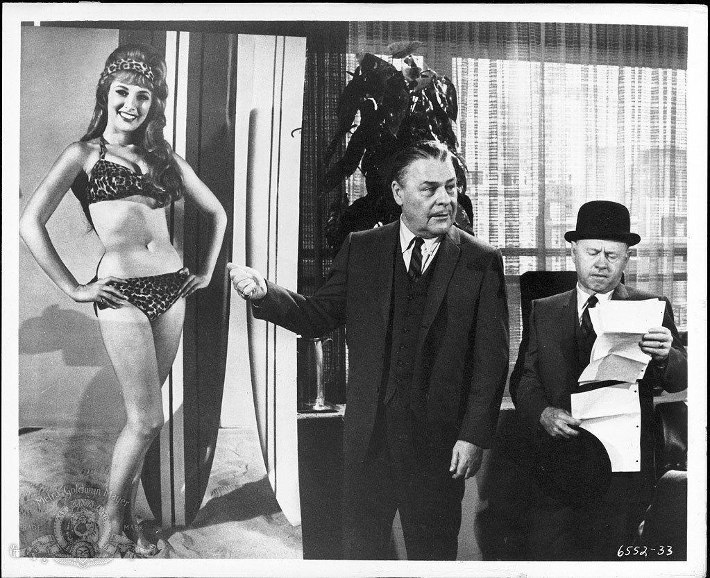 Mickey Rooney, Brian Donlevy, and Beverly Adams in How to Stuff a Wild Bikini (1965)