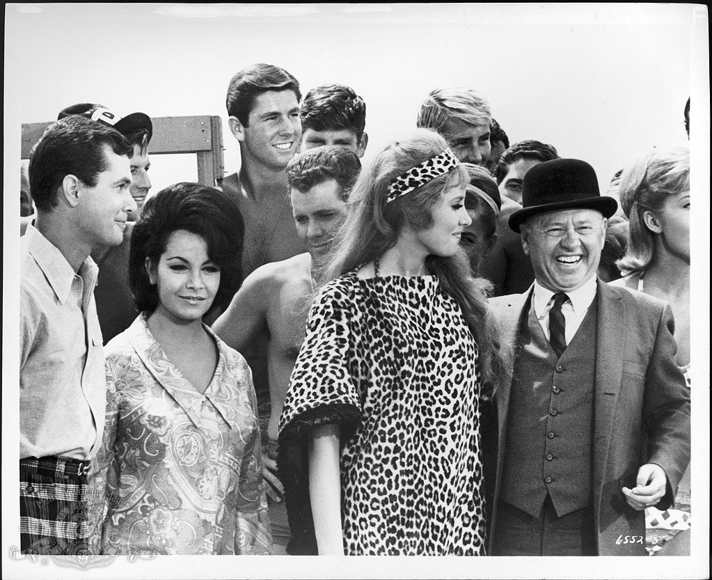 Mickey Rooney, Annette Funicello, Beverly Adams, and Dwayne Hickman in How to Stuff a Wild Bikini (1965)