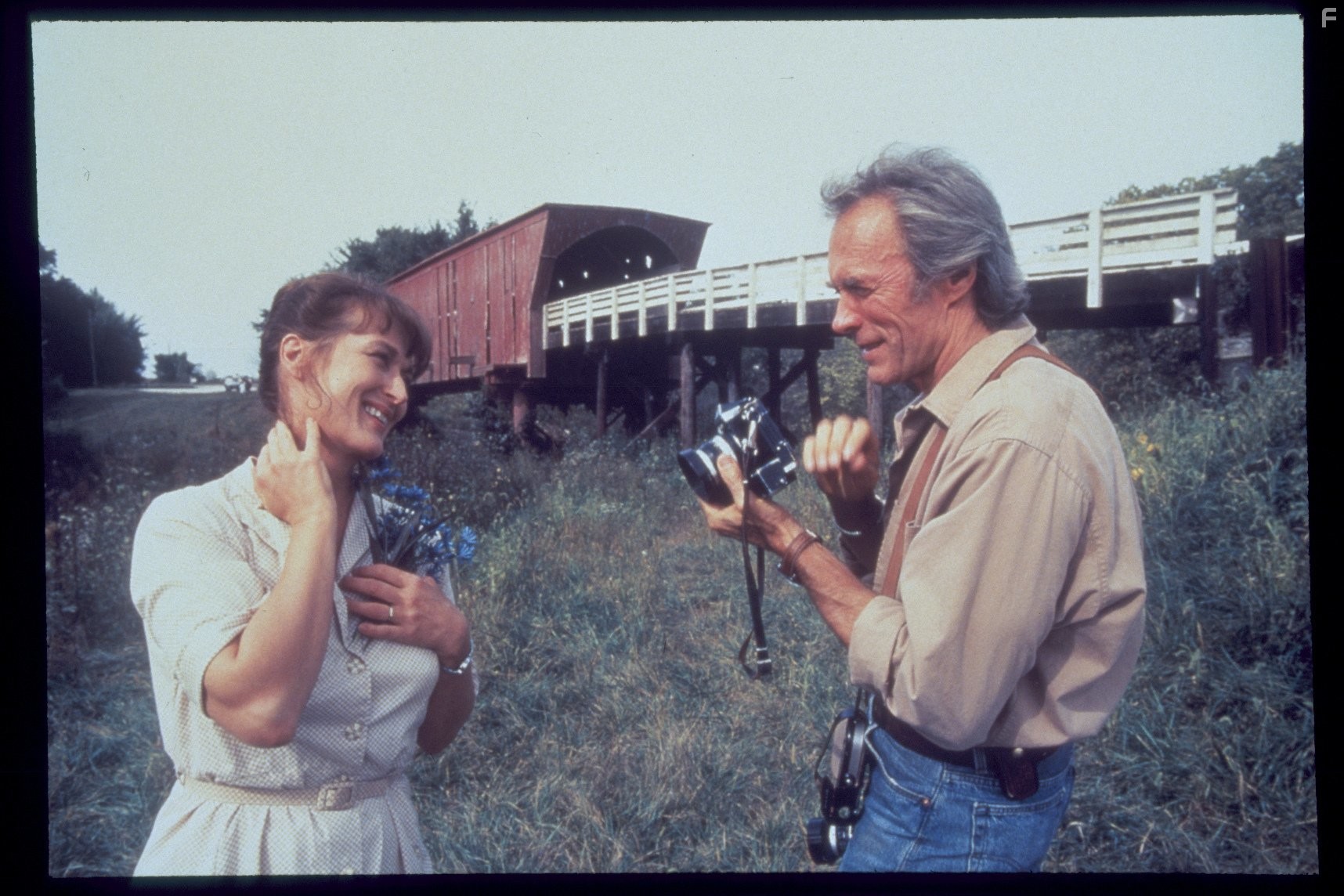 Clint Eastwood and Meryl Streep in Мосты округа Мэдисон (1995)