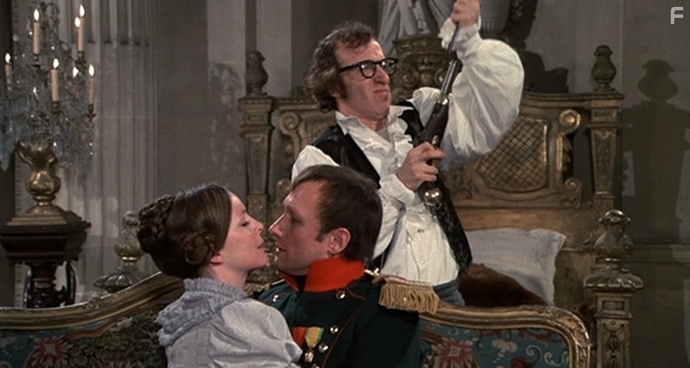 Woody Allen, Diane Keaton, and James Tolkan in Любовь и смерть (1975)