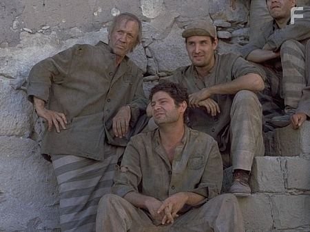 David Carradine, Billy Rieck, and Kirk Sullivan in Warden of Red Rock (2001)