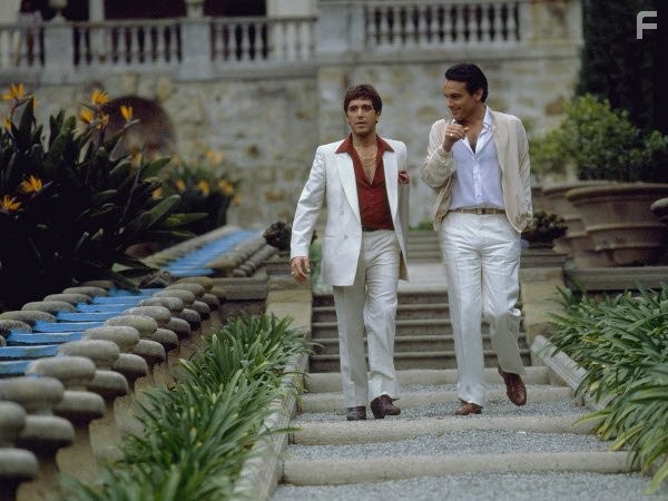 Al Pacino and Paul Shenar in Лицо со шрамом (1983)