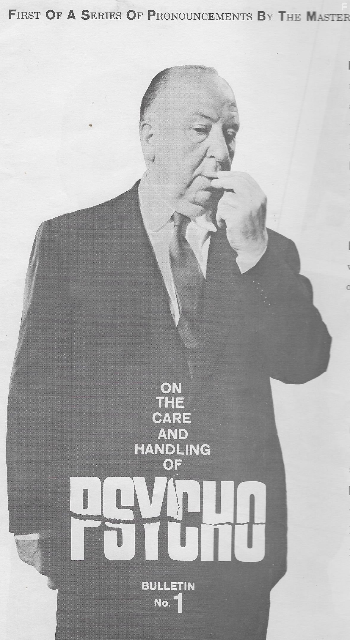 Alfred Hitchcock in Психо (1960)