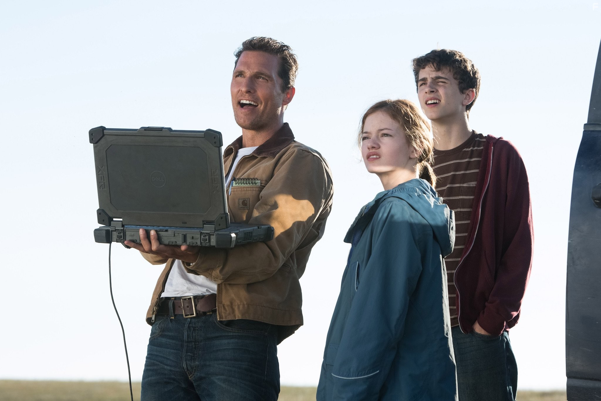Matthew McConaughey, Timoth?e Chalamet, and Mackenzie Foy in Интерстеллар (2014)