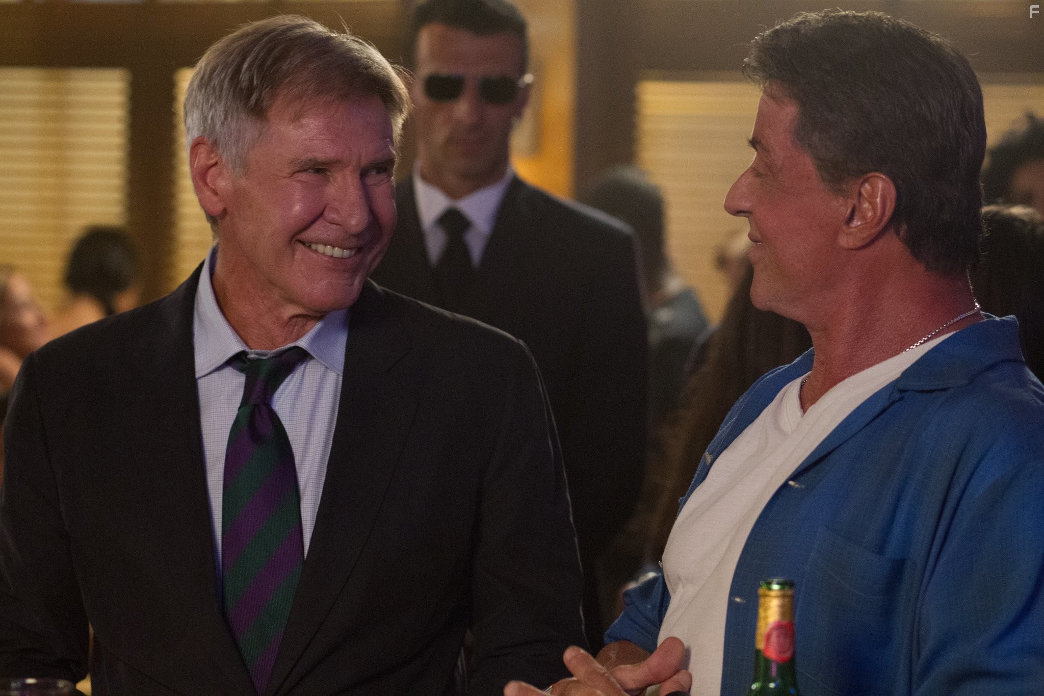 Harrison Ford and Sylvester Stallone in Неудержимые 3 (2014)