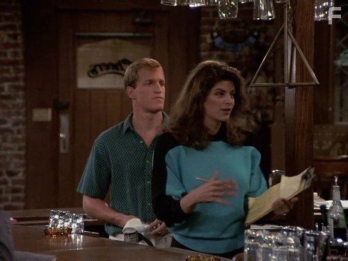 Kirstie Alley and Woody Harrelson in Чирc (1982)