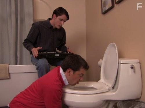 Ed Helms and Zach Woods in Офис (2005)