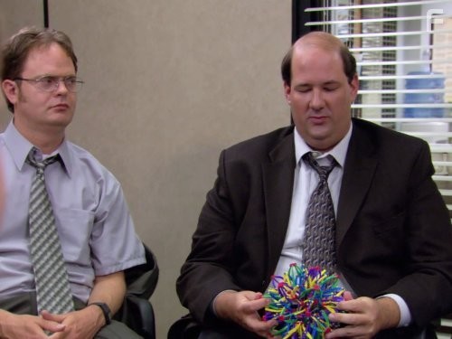 Rainn Wilson and Brian Baumgartner in Офис (2005)