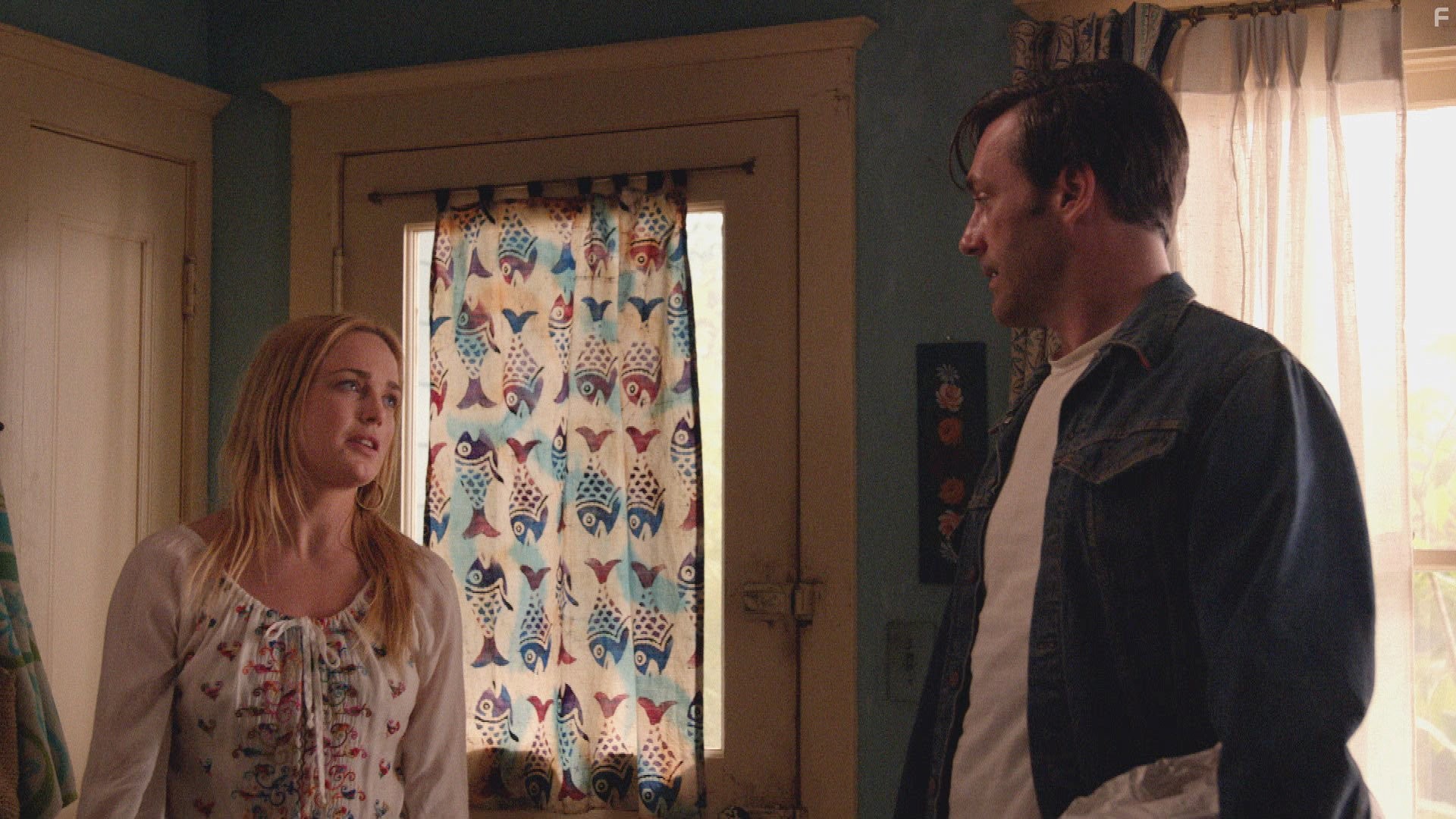 Jon Hamm and Caity Lotz in Безумцы (2007)