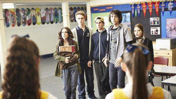 Michala Banas, Dougie Baldwin, Rahart Adams, Matt Testro, and Darci McDonald in Nowhere Boys (2013)