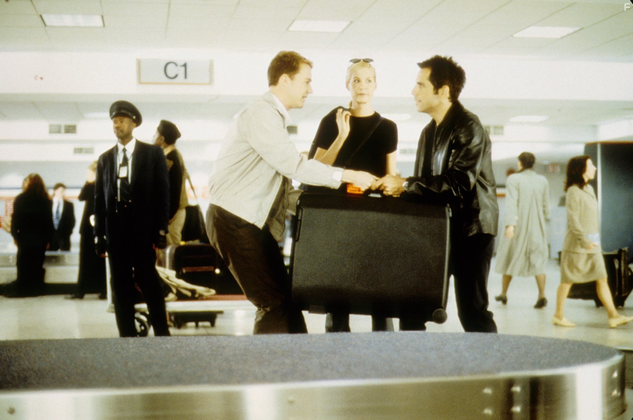 Jenna Elfman, Edward Norton, and Ben Stiller in Сохраняя веру (2000)