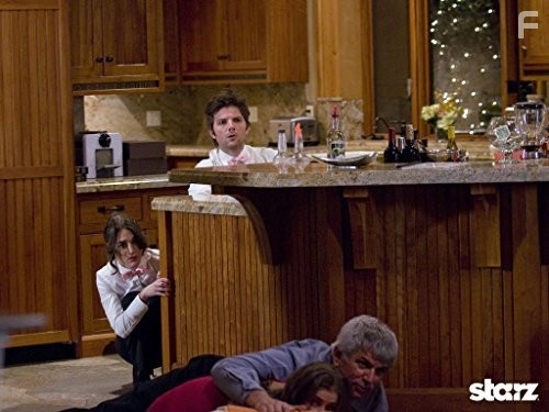 Adam Scott and Lizzy Caplan in Мастера вечеринок (2009)