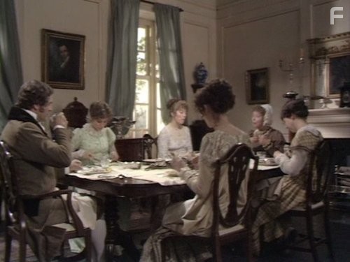 Sabina Franklyn, Elizabeth Garvie, Clare Higgins, Priscilla Morgan, Tessa Peake-Jones, and Moray Watson in Гордость и предубеждение (1980)