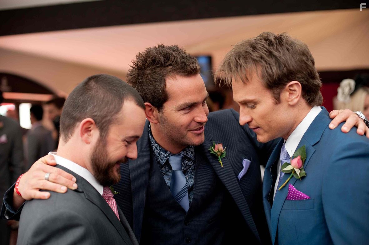 Josh Lawson, Christian Clark, and Daniel Henshall in Any Questions for Ben? (2012)