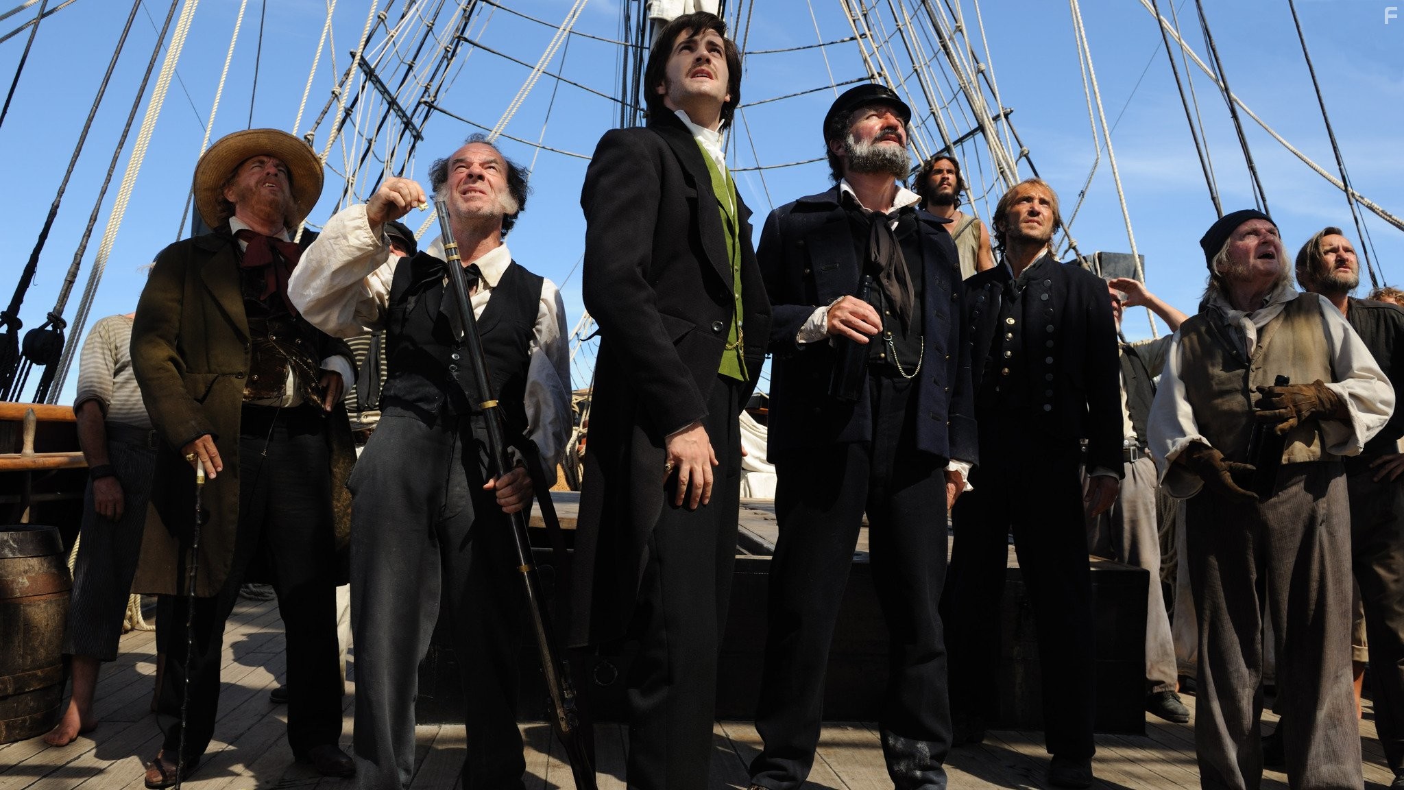 Tom Hanks, Jim Broadbent, Robert Fyfe, Jim Sturgess, and Martin Wuttke in Облачный атлас (2012)