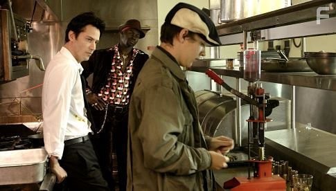Keanu Reeves, Djimon Hounsou, and Shia LaBeouf in Константин (2005)