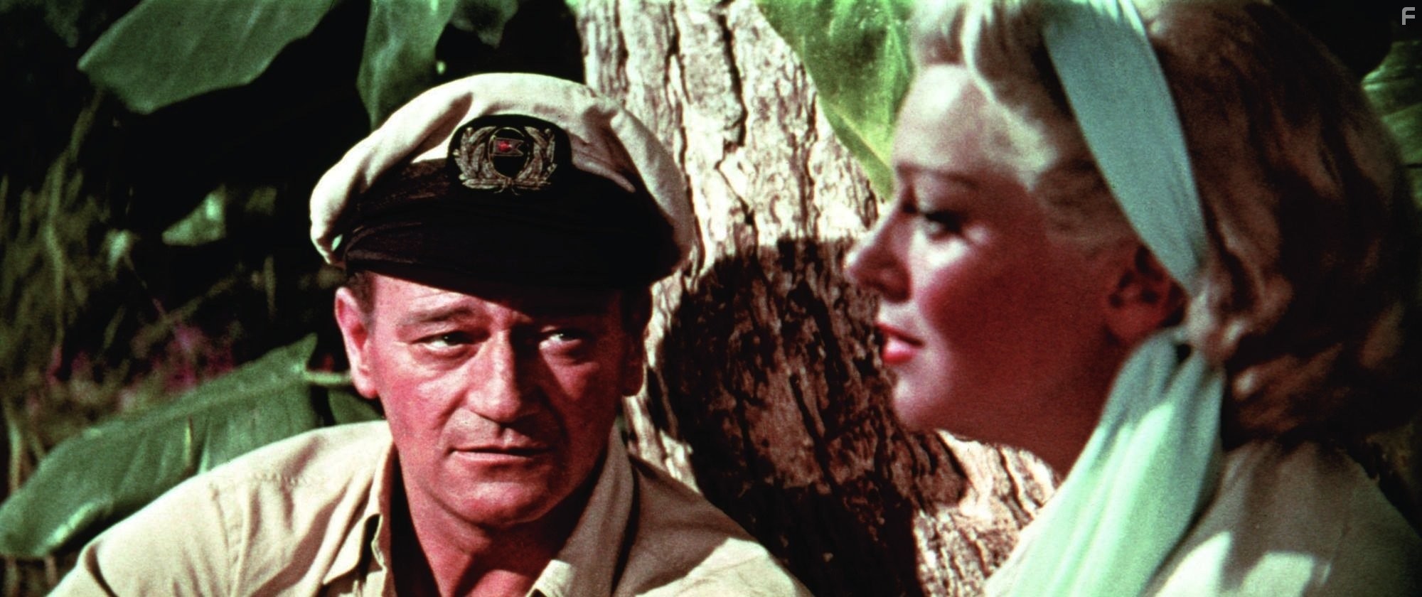 John Wayne and Lana Turner in Морская погоня (1955)