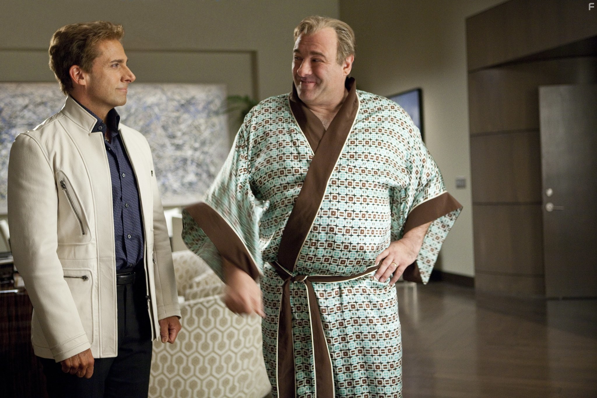 James Gandolfini and Steve Carell in Невероятный Бёрт Уандерстоун (2013)