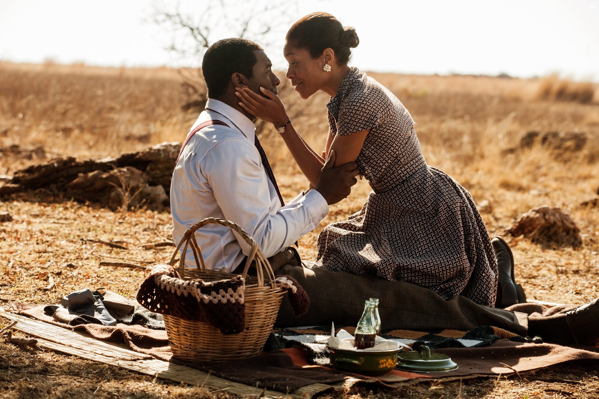 Idris Elba and Naomie Harris in Долгая дорога к свободе (2013)