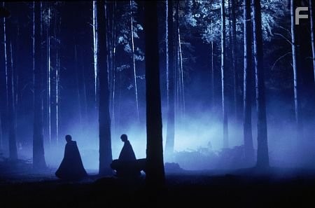 Malfoy and Harry in the forest with Fang