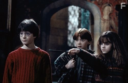 Rupert Grint, Daniel Radcliffe, and Emma Watson in Гарри Поттер и философский камень (2001)