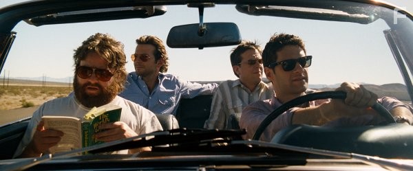 Justin Bartha, Bradley Cooper, Zach Galifianakis, and Ed Helms in Мальчишник в Вегасе (2009)