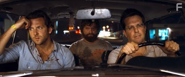 Bradley Cooper, Zach Galifianakis, and Ed Helms in Мальчишник в Вегасе (2009)