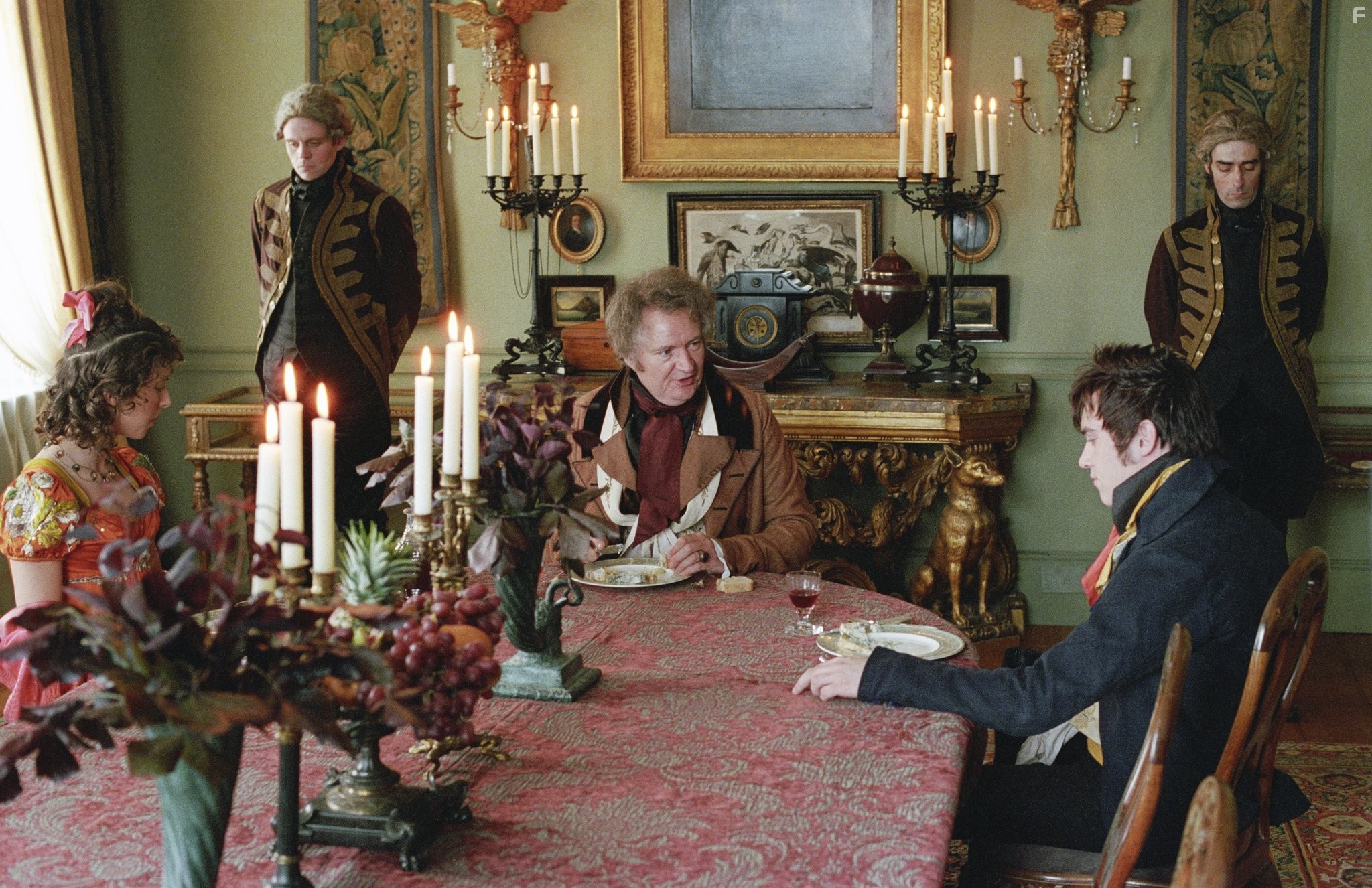 Jim Broadbent, Jonathan Rhys Meyers, and Sophie Hunter in Ярмарка тщеславия (2004)
