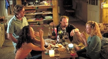 Virginia Madsen, Thomas Haden Church, Paul Giamatti, and Sandra Oh in На обочине (2004)