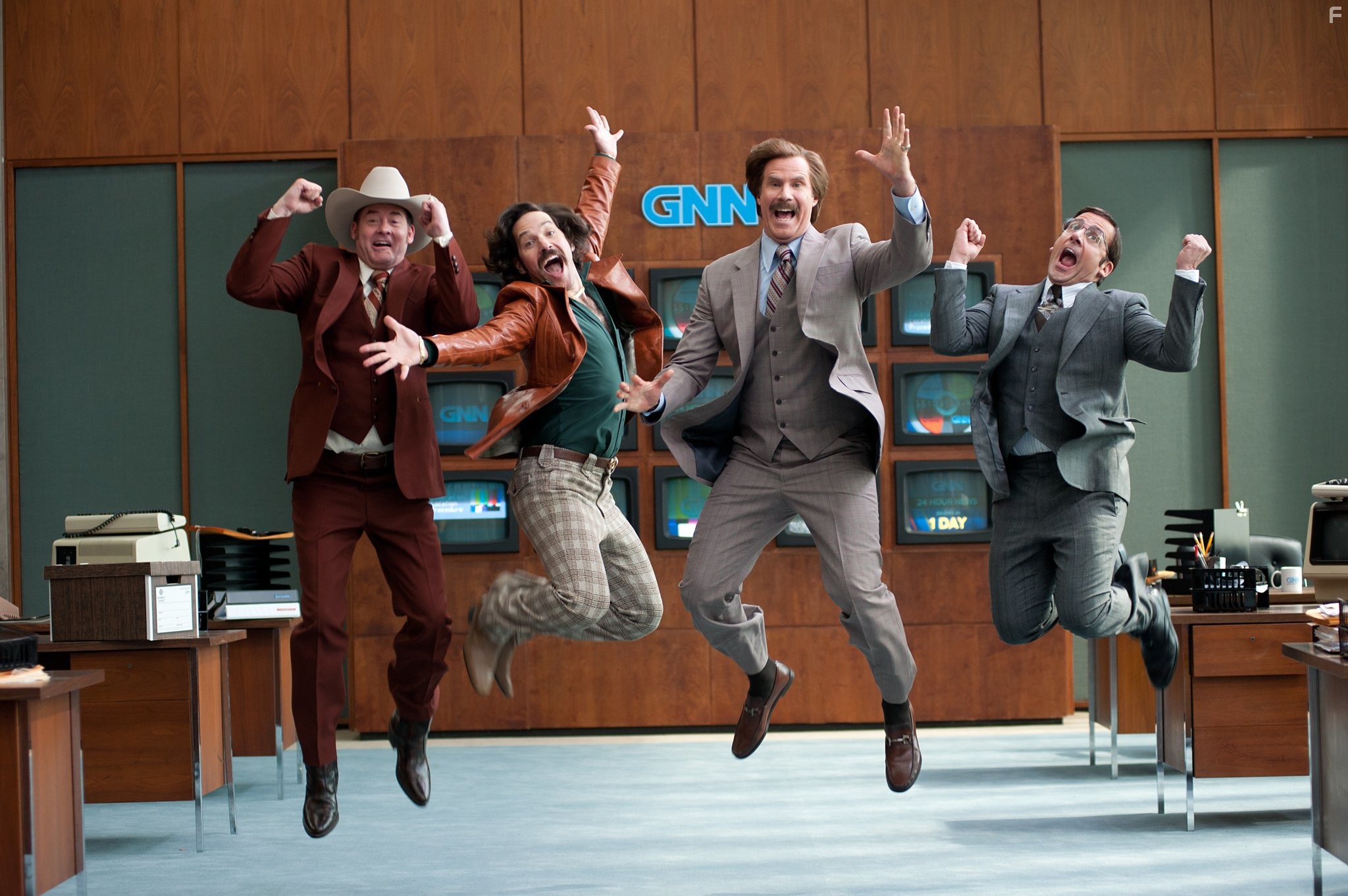 Will Ferrell, Steve Carell, David Koechner, and Paul Rudd in Телеведущий: И снова здравствуйте (2013)