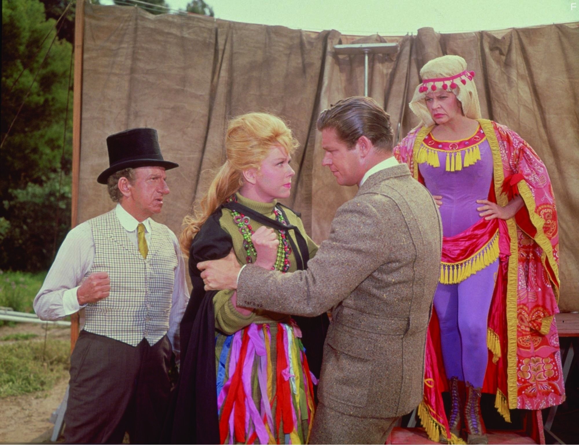 Doris Day, Stephen Boyd, Jimmy Durante, and Martha Raye in Джамбо Билли Роуза (1962)