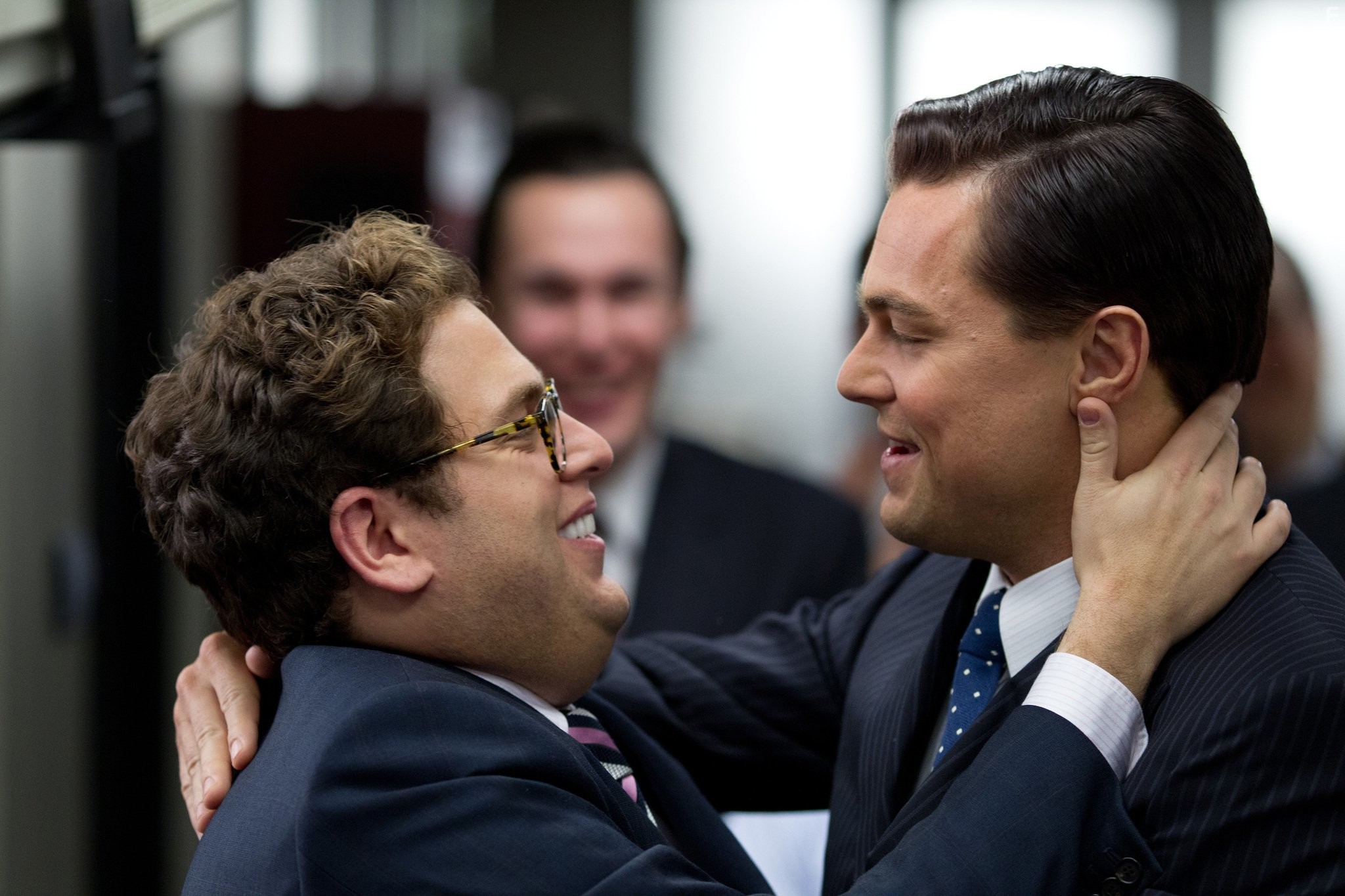 Leonardo DiCaprio and Jonah Hill in Волк с Уолл-стрит (2013)