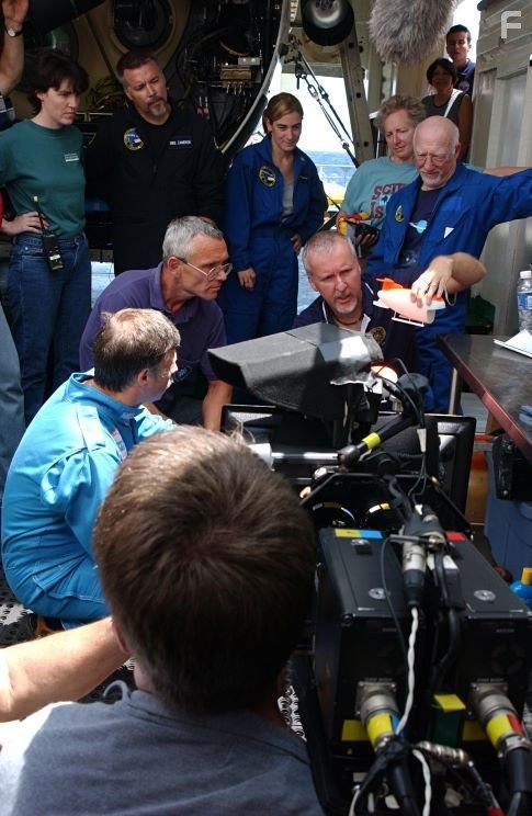 Center Row (L-R):  Genya Chernaiev (MIR 1 Pilot), Victor Nischeta (MIR 2 Pilot), James Cameron (Director/Producer) - Top Row (L-R):  Dr. Maya Tolstoy (Marine Seismologist - Lamont-Doherty Earth Observatory of Columbia University), Mike Cameron (ROV Creator & Pilot), Loretta Hidalgo (Space Generation Foundation President), Dr. Pamela "Pan" Conrad (Astrobiologist - Jet Propulsion Laboratory), Dr. Arthur "Lonne" Lane (Astronomer / Planetary Scientist - Jet Propulsion Laboratory)