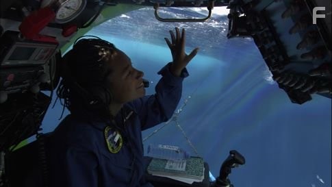 Dijanna Figueroa (Marine Animal Physiologist - University of California at Santa Barbara) in Deep Rover 2 submersible during descent.