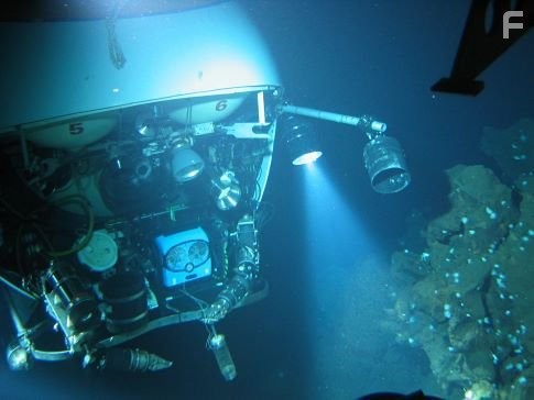 The MIR 2 submersible explores ocean floor