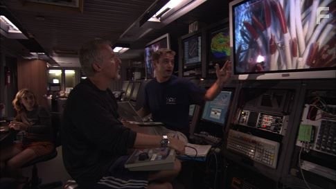 L-R:  Loretta Hidalgo (Space Generation Foundation President), James Cameron (Director/Producer), Kevin Peter Hand (Planetary Scientist, Stanford University/SETI Institute)