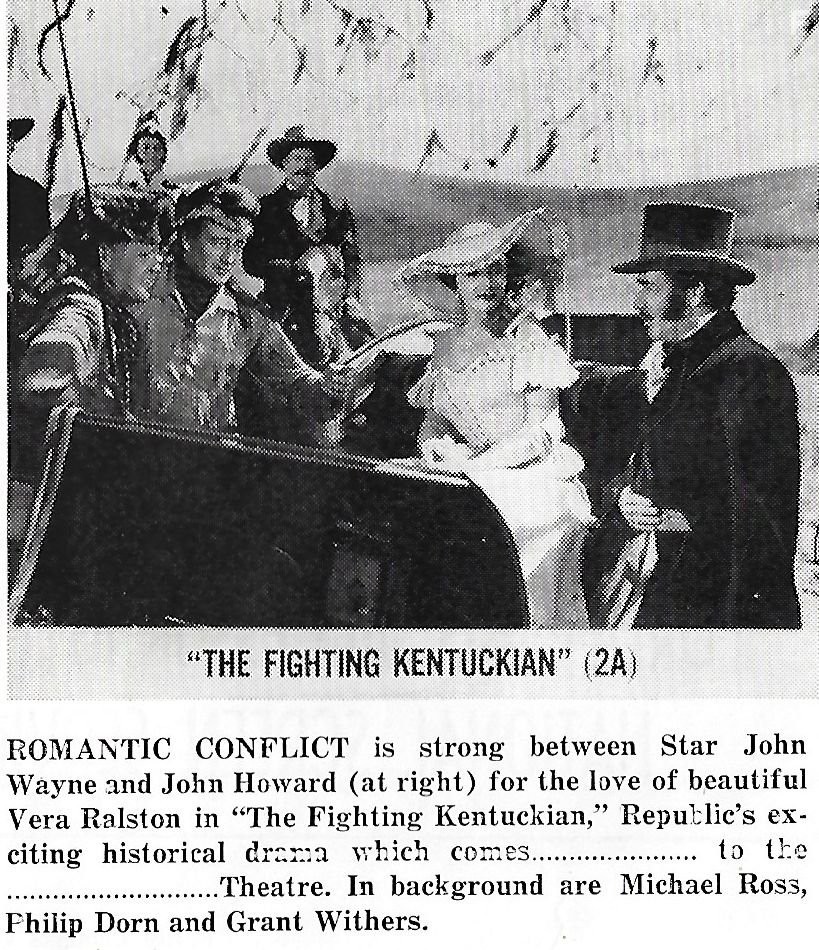 John Wayne, Oliver Hardy, Philip Dorn, Vera Ralston, Michael Ross, and Grant Withers in Боец из Кентукки (1949)