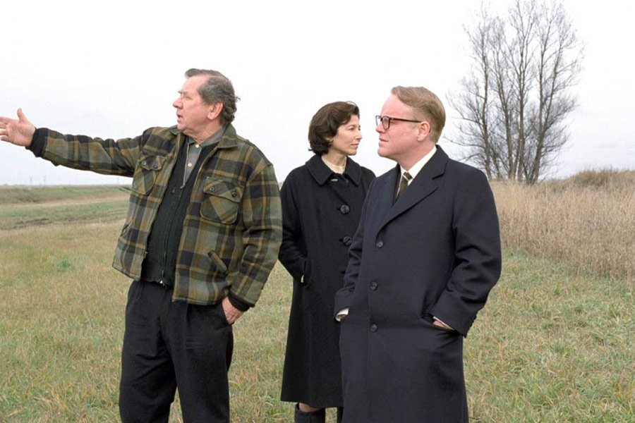 Philip Seymour Hoffman, Catherine Keener, and John Destry in Капоте (2005)