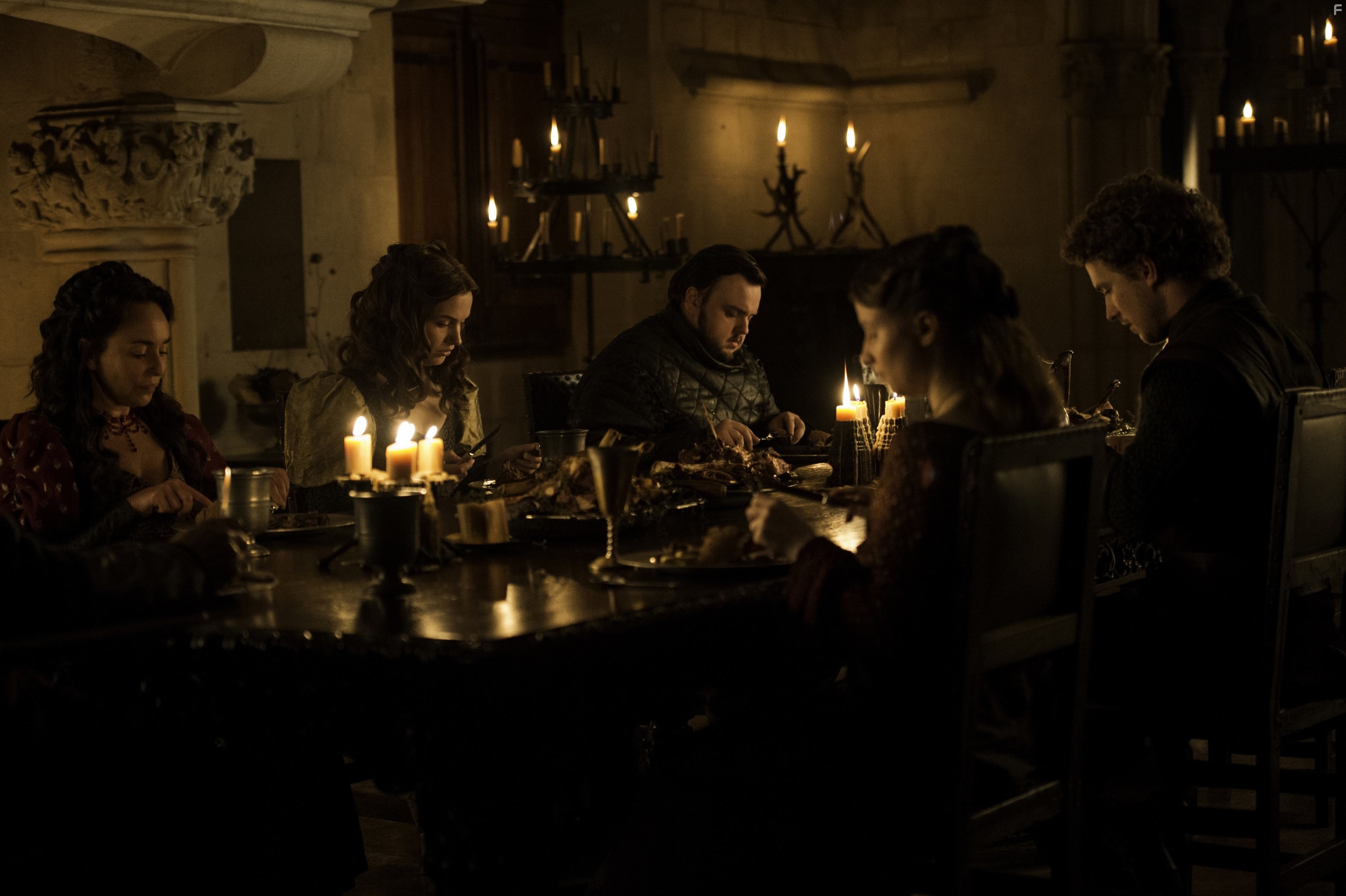 Samantha Spiro, Freddie Stroma, Hannah Murray, John Bradley, and Rebecca Benson in Игра престолов (2011)