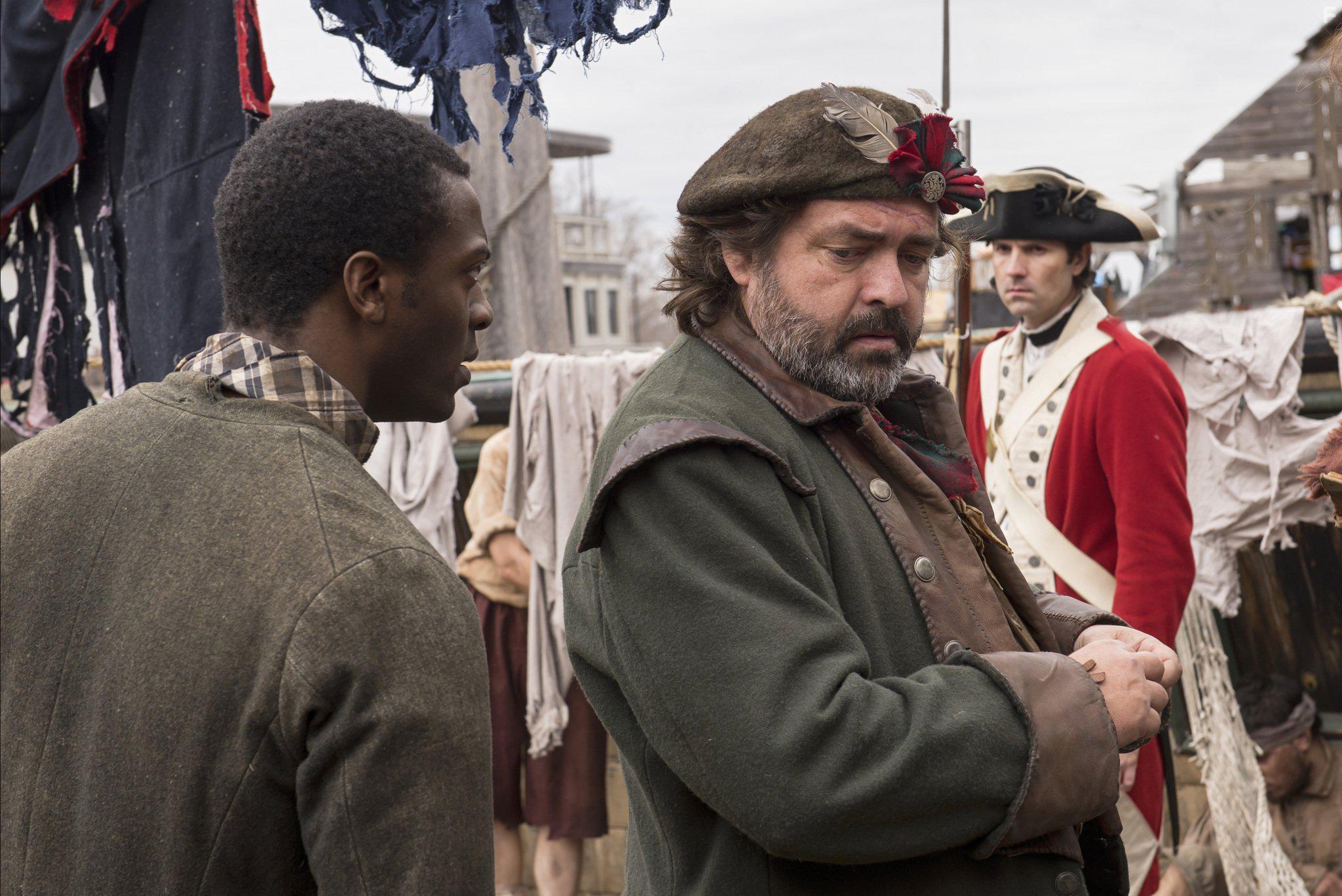 Angus Macfadyen and Aldis Hodge in TURN (2014)
