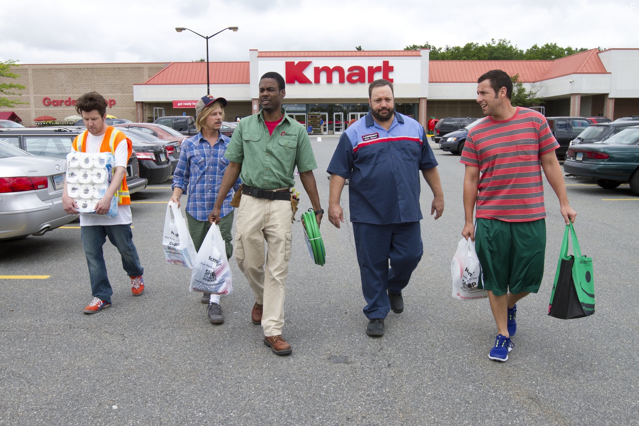 Adam Sandler, Chris Rock, David Spade, Kevin James, and Nick Swardson in Одноклассники 2 (2013)