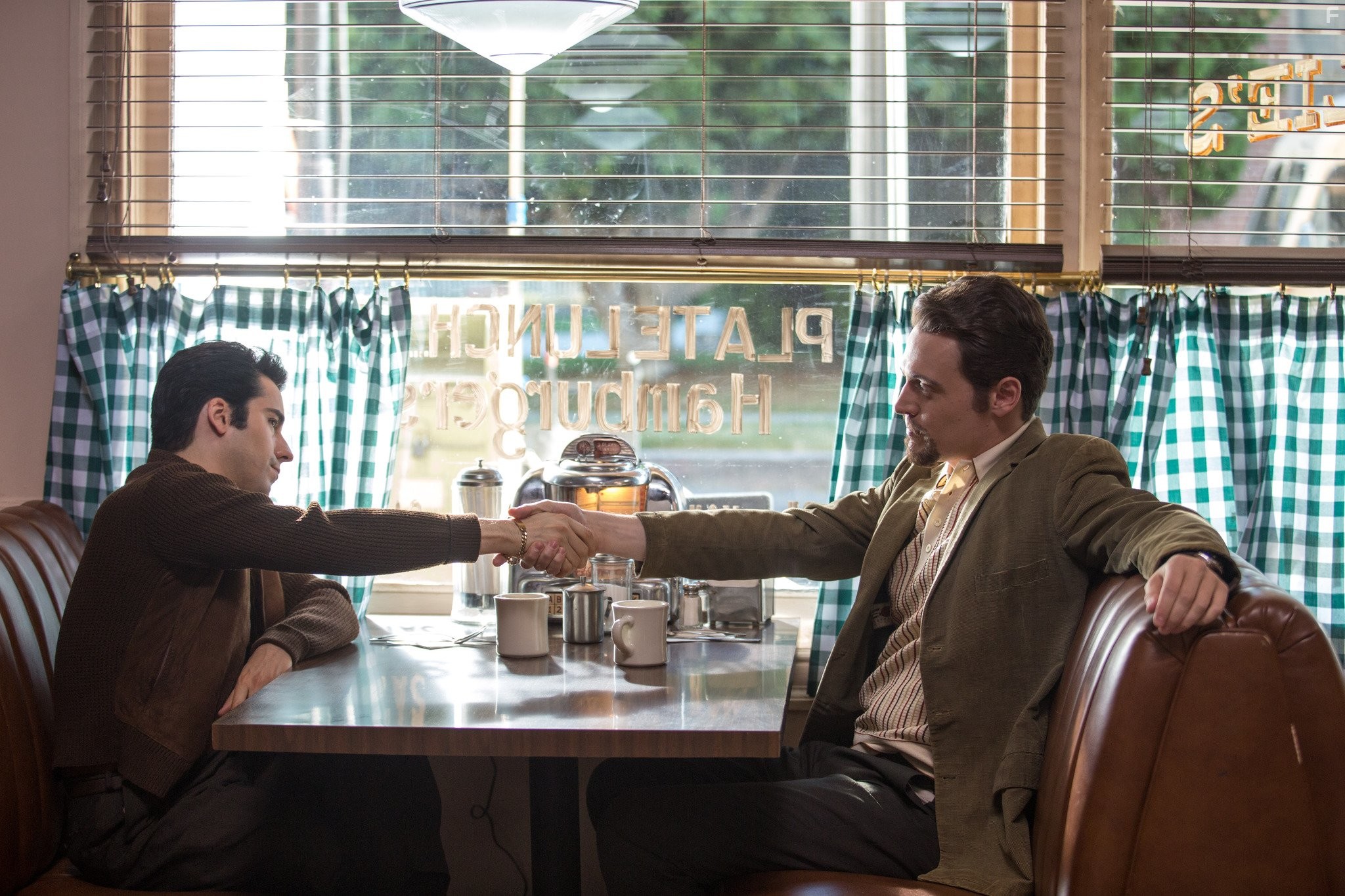 John Lloyd Young and Erich Bergen in Парни из Джерси (2014)