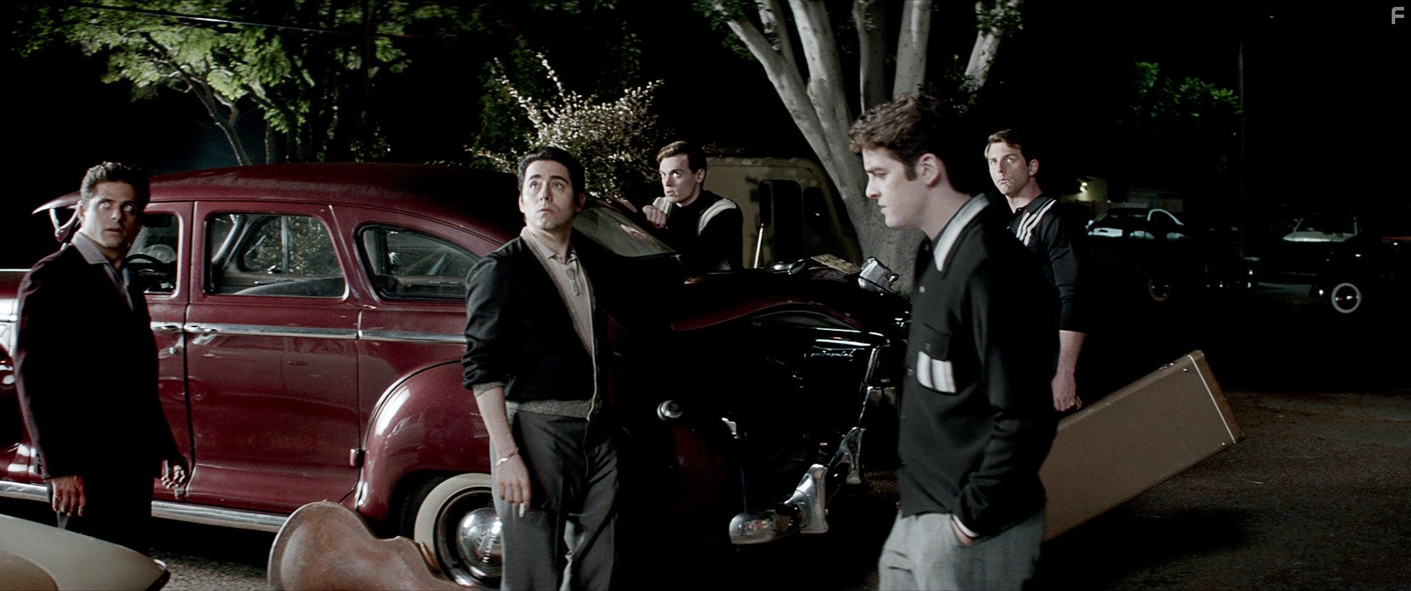 John Lloyd Young, Vincent Piazza, Erich Bergen, and Michael Lomenda in Парни из Джерси (2014)