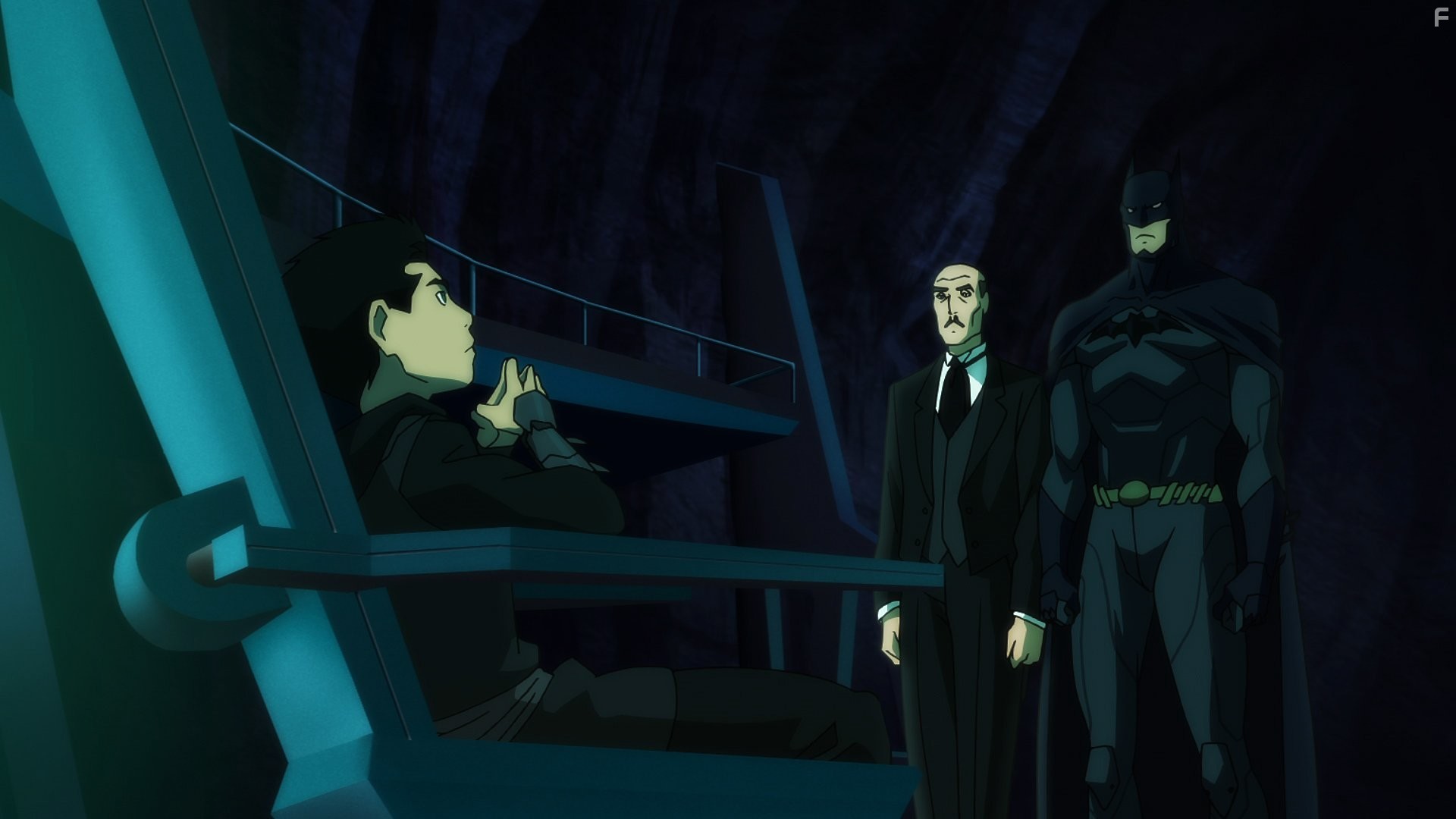 David McCallum, Jason O'Mara, and Stuart Allan in Сын Бэтмена (2014)