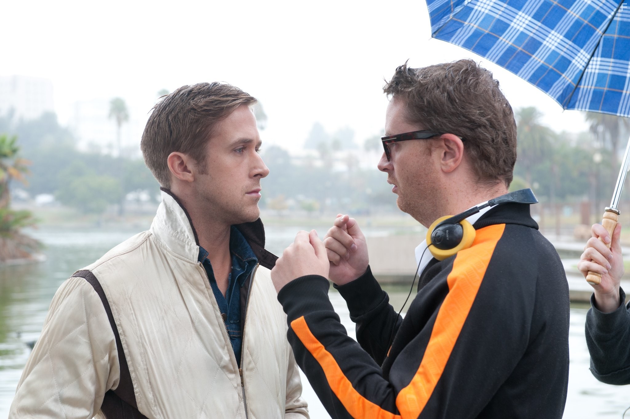 Ryan Gosling and Nicolas Winding Refn in Драйв (2011)