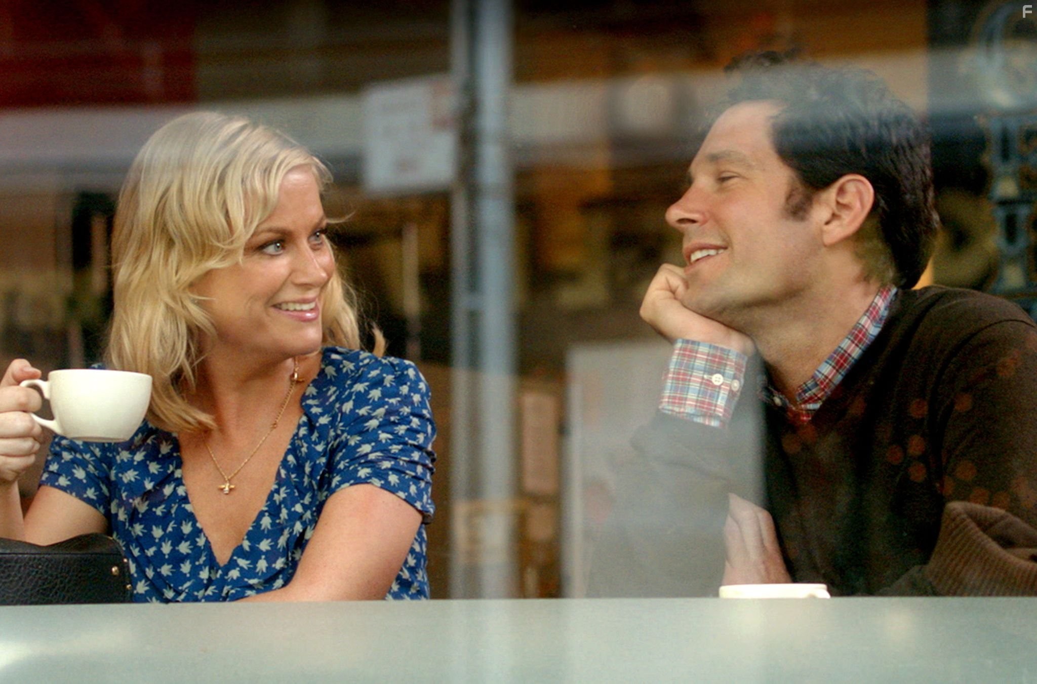 Amy Poehler and Paul Rudd in Они пришли вместе (2014)