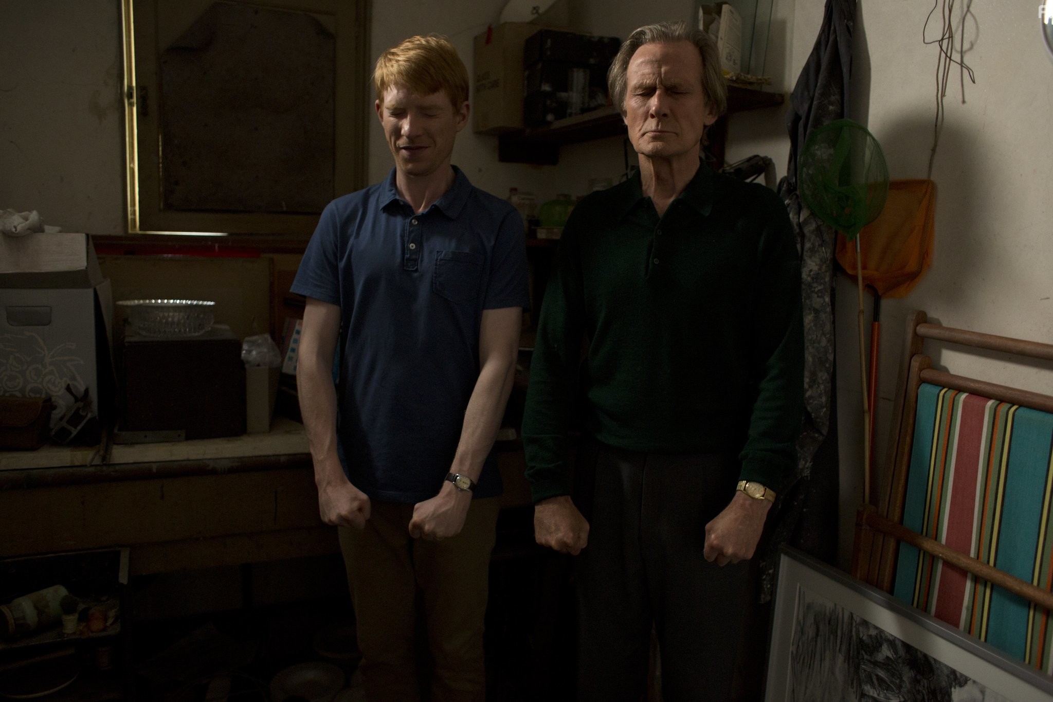 Bill Nighy and Domhnall Gleeson in Бойфренд из будущего (2013)
