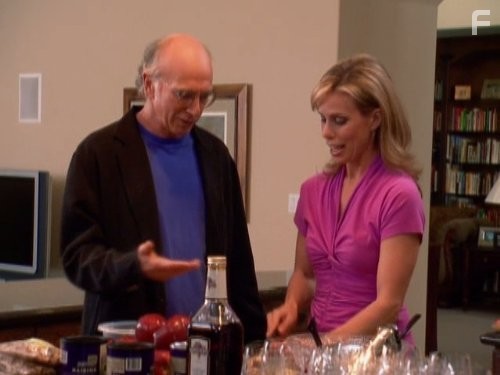 Larry David and Cheryl Hines in Умерь свой энтузиазм (2000)